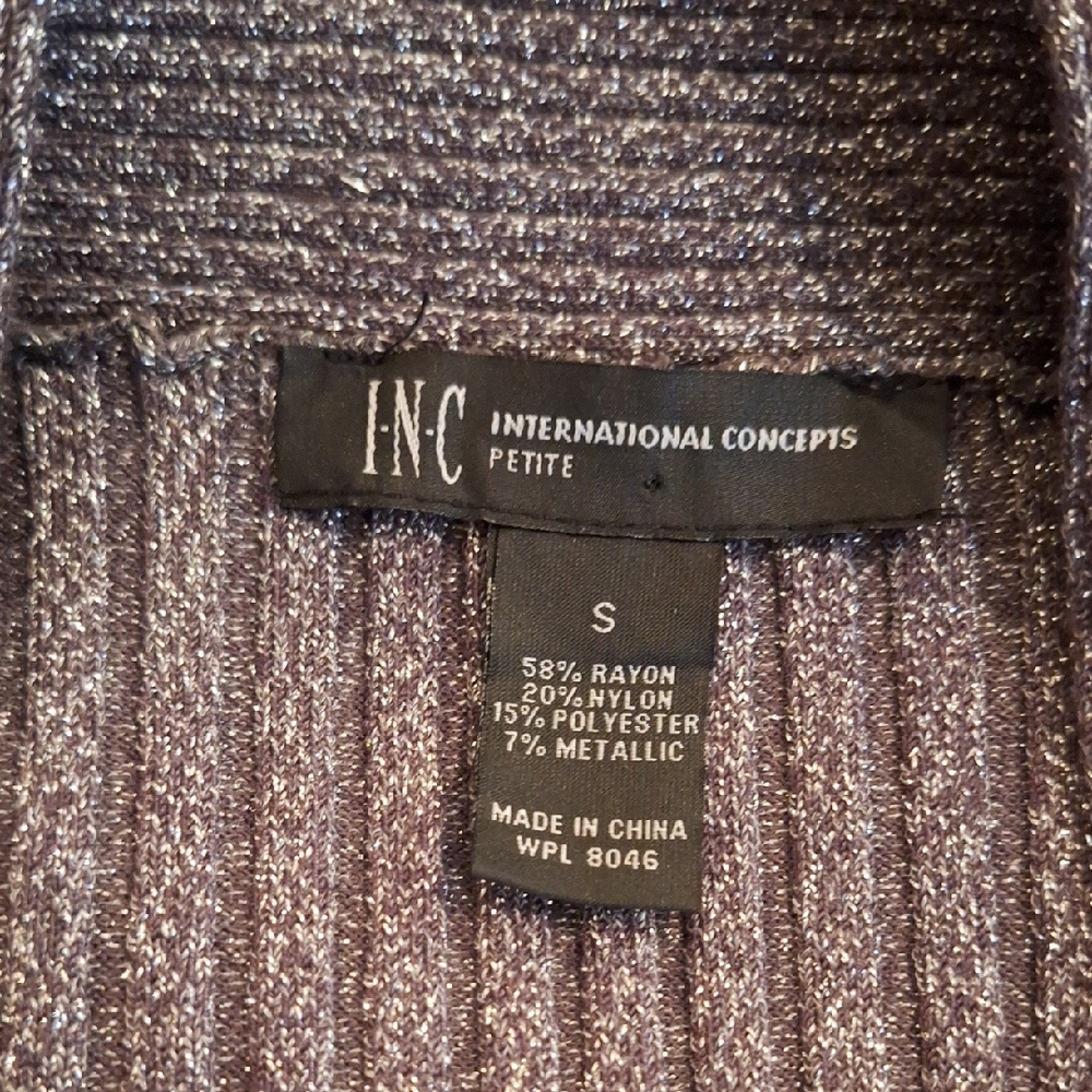INC International Concepts Women's V-Neck Sweater - Silver Gray Petite Small - Picture 7 of 7
